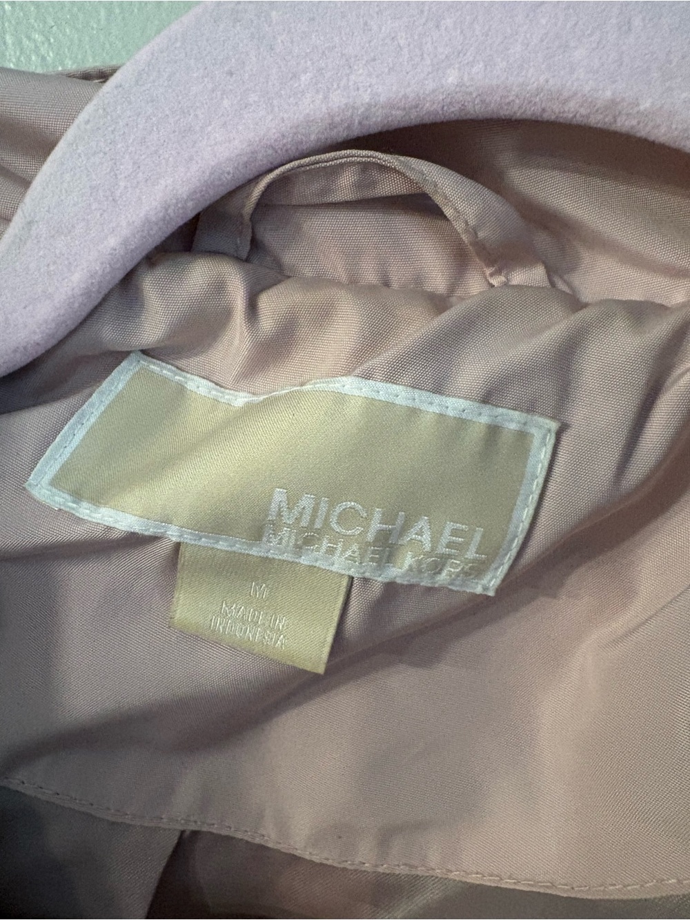 MICHAEL Michael Kors Light Pink Hooded Rain Jacket - Picture 6 of 8